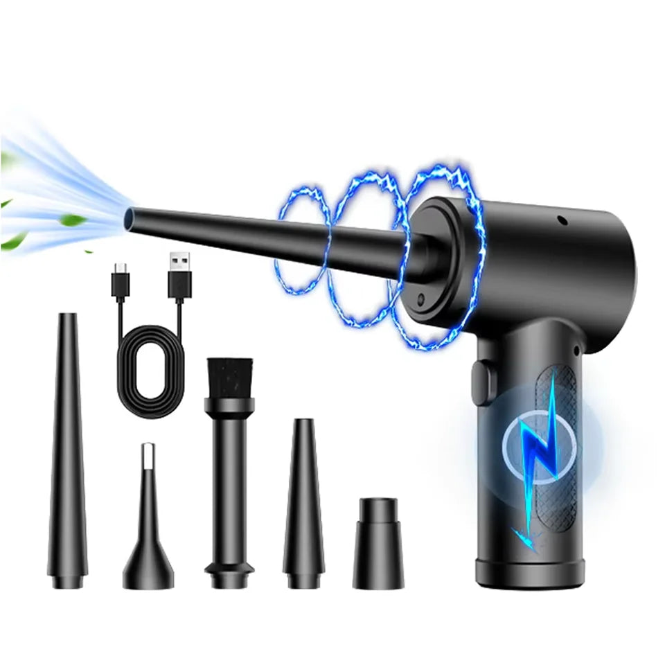 Compressed Air Duster Electric Rechargeable Cordless Air Blower Compressed Air for Cleaning Computer Keyboard Camera Car Home