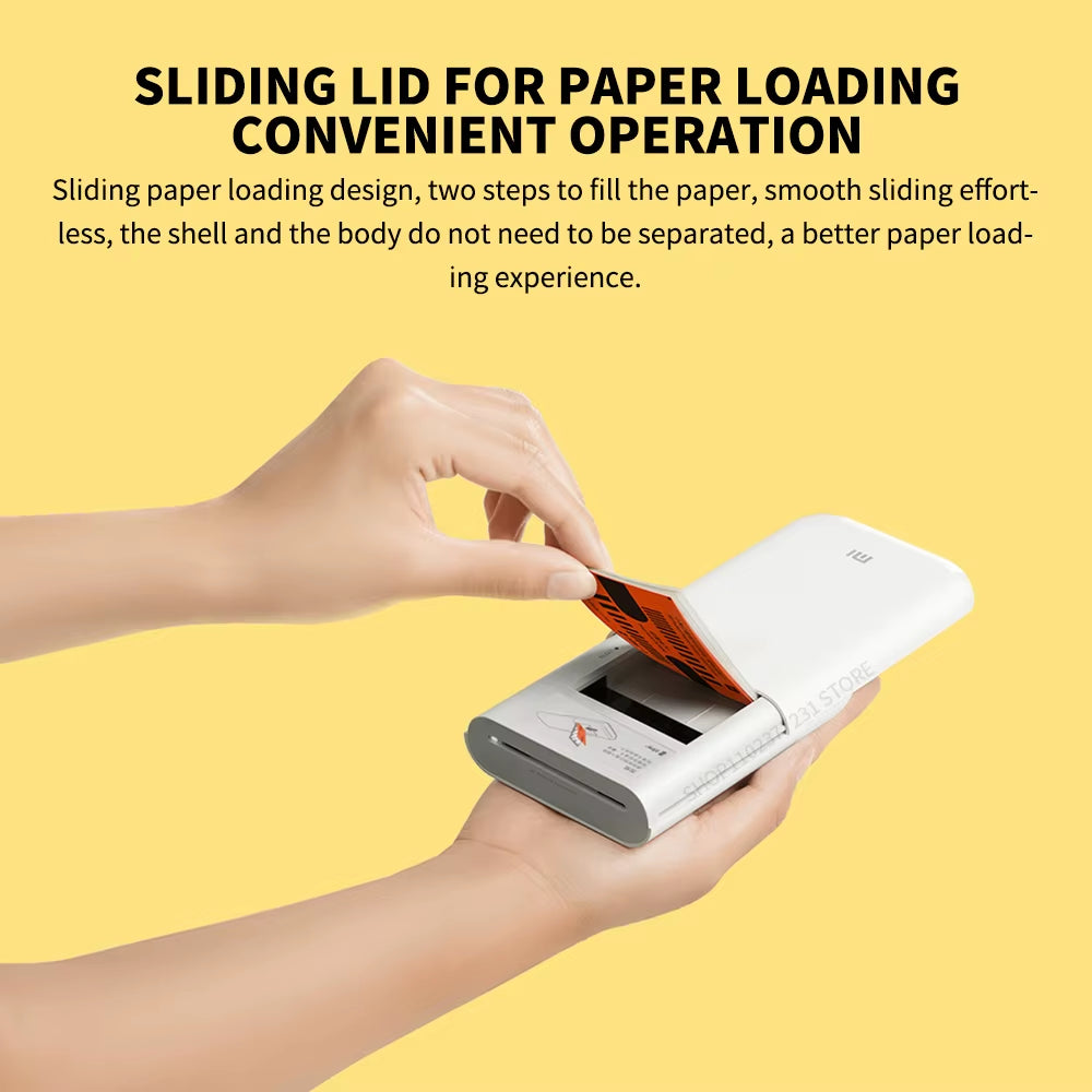 AR Printer 300Dpi Portable Photo Mini Pocket with Share 500Mah Picture Printer Pocket Printer Work with Mihome APP