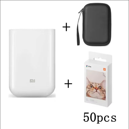 AR Printer 300Dpi Portable Photo Mini Pocket with Share 500Mah Picture Printer Pocket Printer Work with Mihome APP