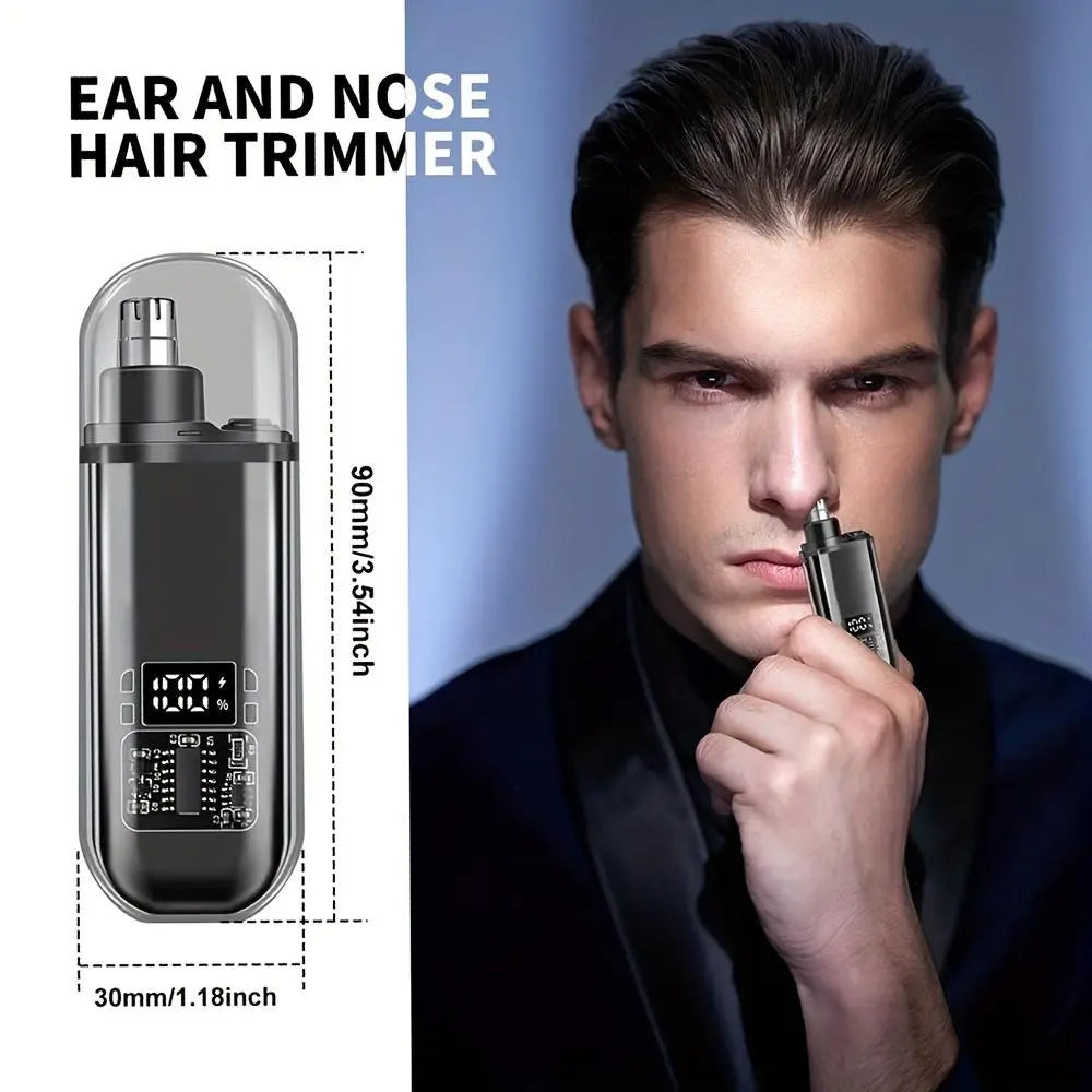 Portable Electric Nose Hair Trimmer, Rechargeable Nose Hair Shaver, Nose Hair Trimming Tool, Personal Care Appliances for Men, High Quality Trimmer, Cordless Rechargeable Trimmer #GLOBAL PICKS