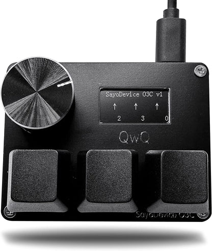 O3C Sayodevice OSU O3C Rapid Trigger Hall Switches Magnetic Pink Switches Keyboard with Knob Screen Copy Paste Shotcut