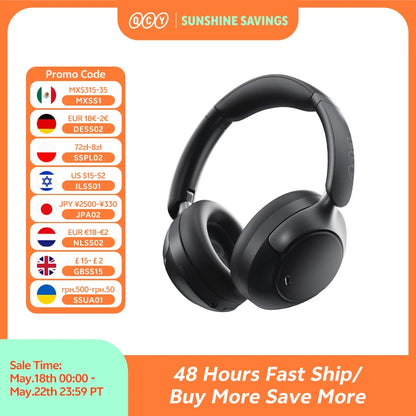 H3 Pro ANC Wireless Headphone 50Db Noise Canceling Hi-Res Spatial Audio Earphone with LDAC Bluetooth 5.4 over Ear Headset