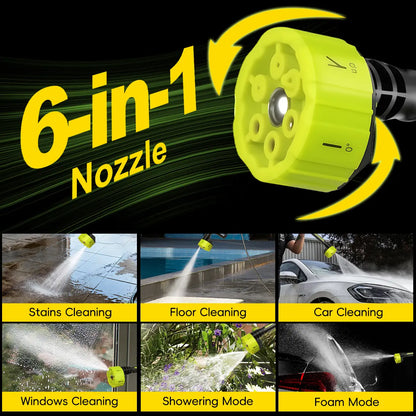 【Fathersdaygift】Seese Cordless Pressure Washer and Single Port Charger Base, Bottle Portable Washer for Car,Home Cleaning & Garden Watering Fathersdaygiftideas