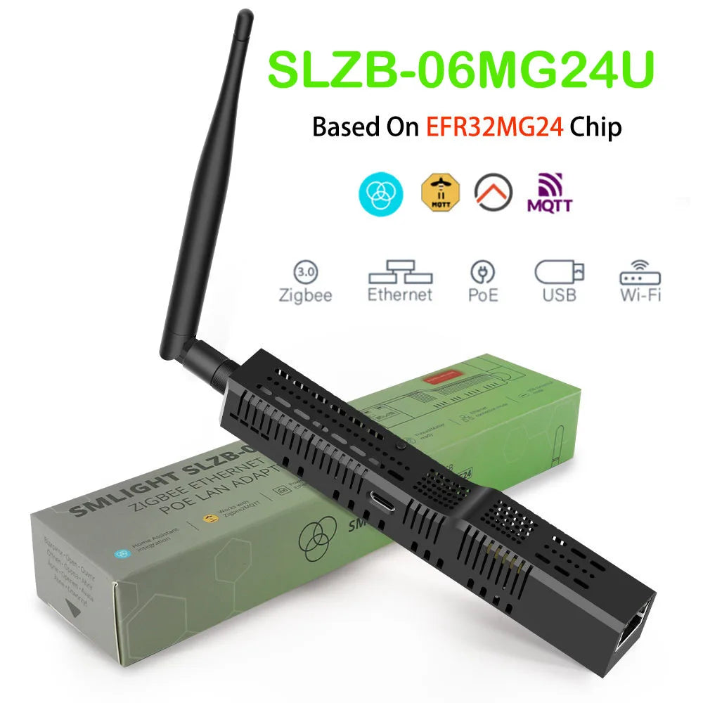 SMLIGHT SLZB-06/M/P7 Zigbee 3.0 to Ethernet,Usb,And Wifi Gateway Coordinator with Poe,Works with Zigbee2Mqtt,Home Assistant,Zha