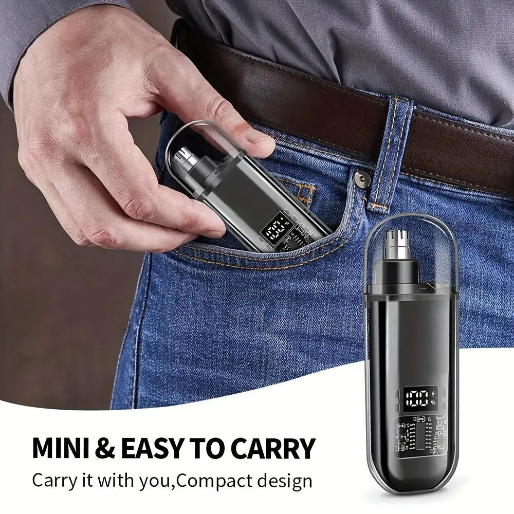 Portable Electric Nose Hair Trimmer, Rechargeable Nose Hair Shaver, Nose Hair Trimming Tool, Personal Care Appliances for Men, High Quality Trimmer, Cordless Rechargeable Trimmer #GLOBAL PICKS