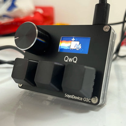 O3C Sayodevice OSU O3C Rapid Trigger Hall Switches Magnetic Pink Switches Keyboard with Knob Screen Copy Paste Shotcut