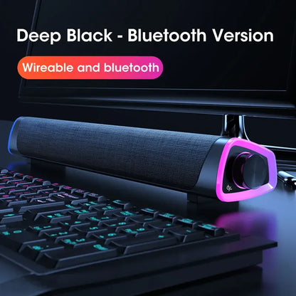 Niye Bluetooth Speaker Bar with Subwoofer Stereo Sound USB Wired for PC Laptop Macbook Desktop Audio