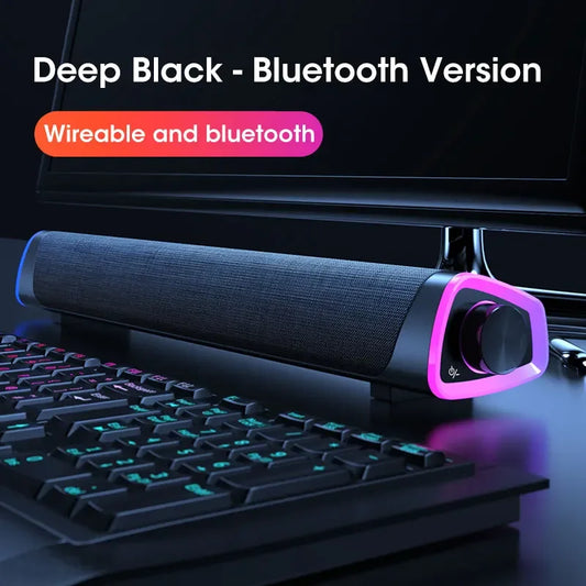 Niye Bluetooth Speaker Bar with Subwoofer Stereo Sound USB Wired for PC Laptop Macbook Desktop Audio