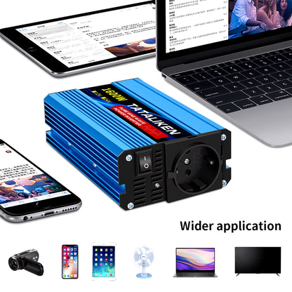 Pure Sine Wave Inverter 1000W-4000W DC 12V and 24V to AC 220V 50Hz Power Inverter Charger Adapter Universal Socket