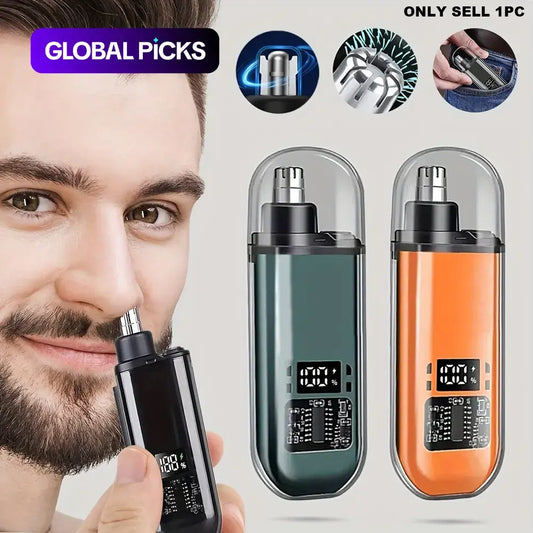 Portable Electric Nose Hair Trimmer, Rechargeable Nose Hair Shaver, Nose Hair Trimming Tool, Personal Care Appliances for Men, High Quality Trimmer, Cordless Rechargeable Trimmer #GLOBAL PICKS
