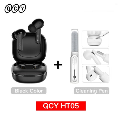 HT05 ANC Wireless Earphone 40Db Noise Cancelling Bluetooth 5.2 Headphone 6 Mic ENC HD Call TWS Earbuds Transparency Mode