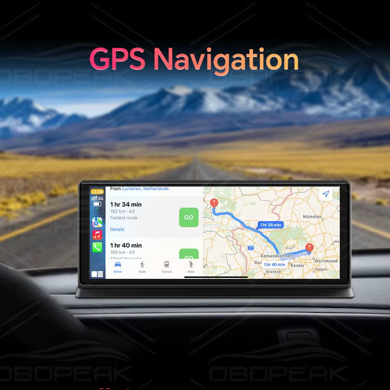 K2 Pro 11.3" Car DVR 4K Camera Wireless Carplay Android Auto Ai Screen Dash Cam Dual Len Video Recorder GPS Navigation Dashboard