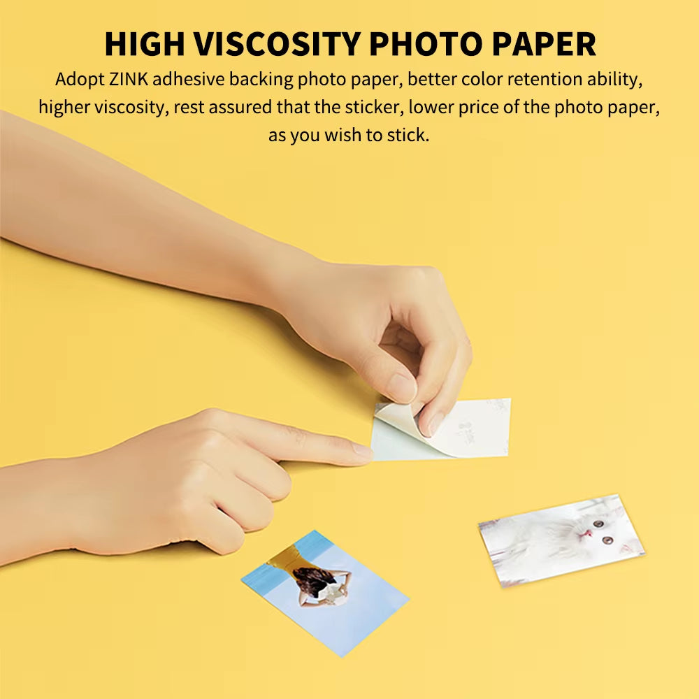AR Printer 300Dpi Portable Photo Mini Pocket with Share 500Mah Picture Printer Pocket Printer Work with Mihome APP