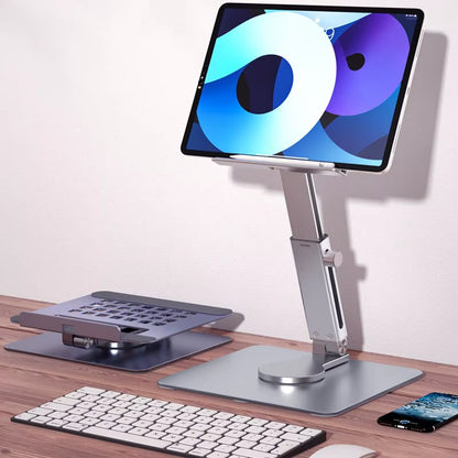 Aluminum Tablet Stand 360°Rotating Folding Adjustable Desk Holder Mount Riser for Ipad Pro Air 4 Mini 12.9 4-14 Inch Xiaomi Tab