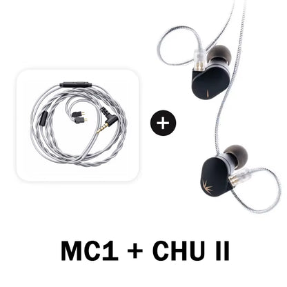 CHU II High Performance Dynamic Driver Iems Interchangeable Cable In-Ear Headphone