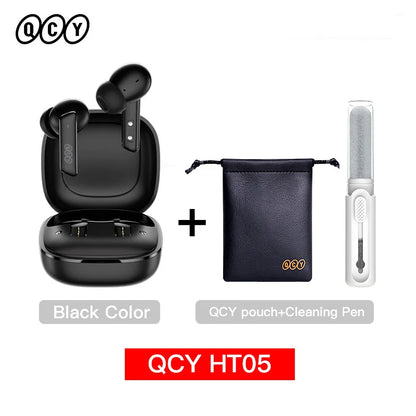 HT05 ANC Wireless Earphone 40Db Noise Cancelling Bluetooth 5.2 Headphone 6 Mic ENC HD Call TWS Earbuds Transparency Mode