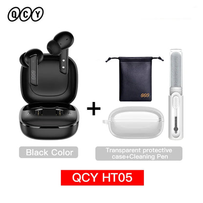 HT05 ANC Wireless Earphone 40Db Noise Cancelling Bluetooth 5.2 Headphone 6 Mic ENC HD Call TWS Earbuds Transparency Mode