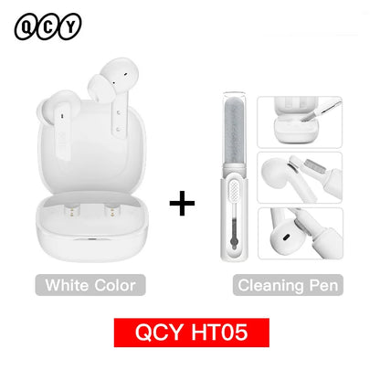 HT05 ANC Wireless Earphone 40Db Noise Cancelling Bluetooth 5.2 Headphone 6 Mic ENC HD Call TWS Earbuds Transparency Mode